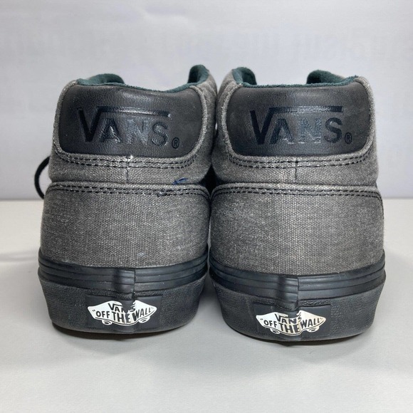 Used VANS Chapman Mid Dark Grey Shoes, Black Stripe, Mens US 8 - Picture 7 of 9